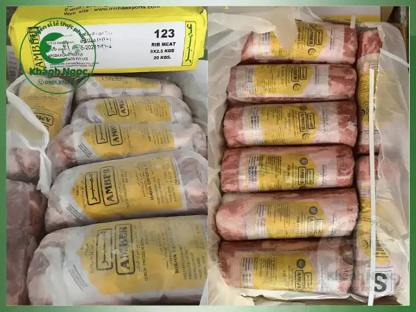 Dẻ Sườn Trâu Đông Lạnh Mã 123 Giá Sỉ - Dày Thịt, Béo Ngậy Cho Quán Nướng BBQ, Bò Kho