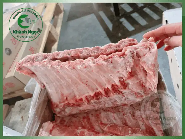 Sườn Bẹ Heo Đông Lạnh Giá Sỉ - Dày Thịt, Tiêu Chuẩn Cho Quán Cơm Tấm, Suất Ăn CN
